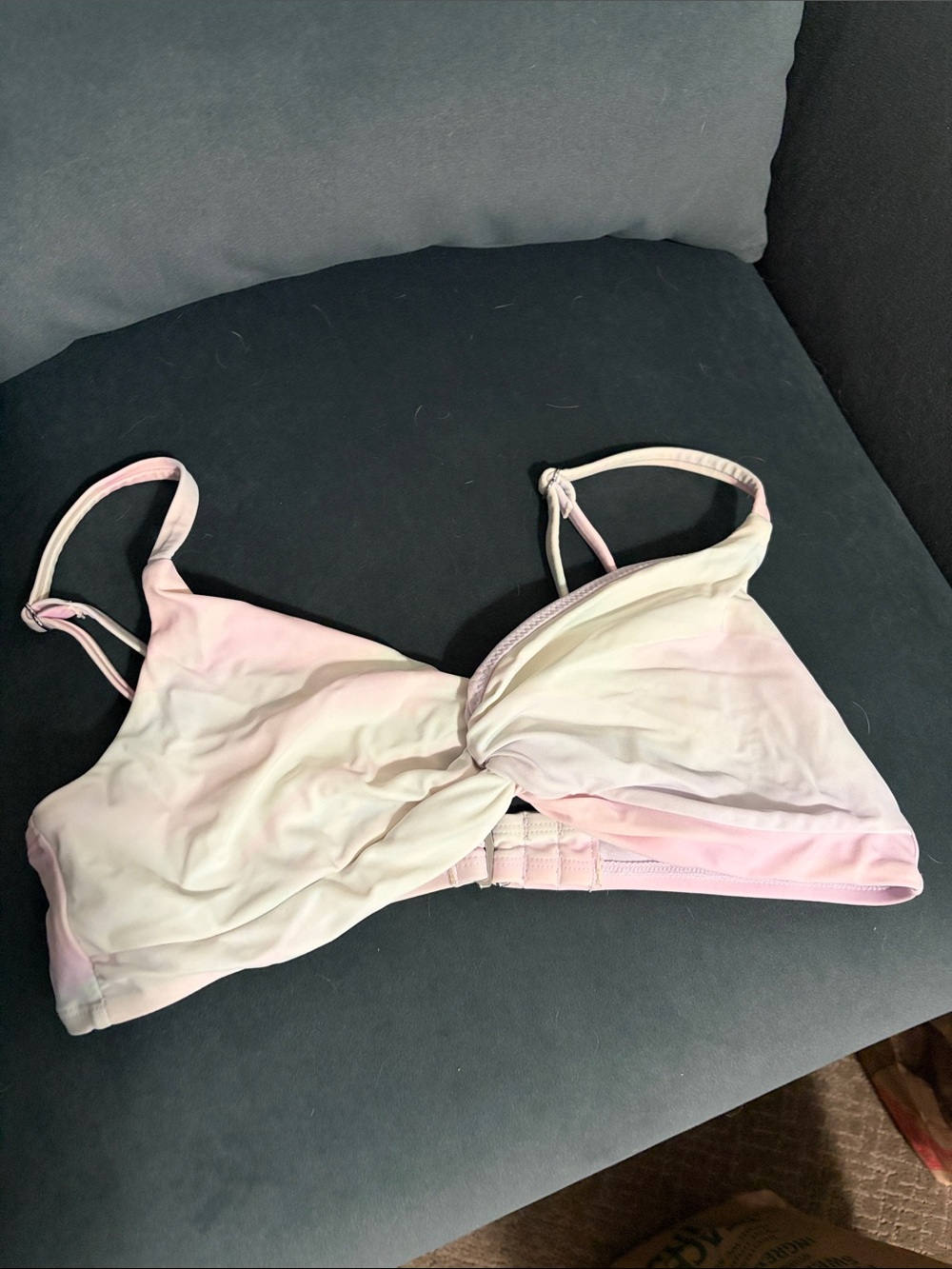 Pastel tie dye Cupshe bikini top